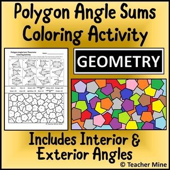 <b>Worksheet</b> Section 3-2 <b>Angles</b> and Parallel Lines 6. . Angles of polygons coloring activity answer key